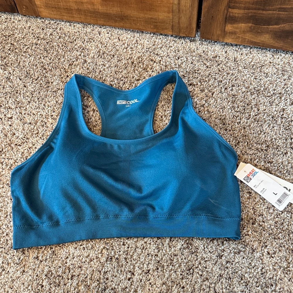 32 Degrees Teal Sports Bra Racerback